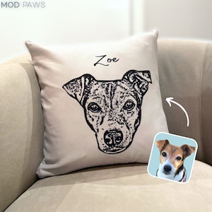 Custom Pet Pillow Using Pet Photo + Name Custom Dog Pillow Personalized Dog Pillows Cases Dog Picture Pillow Pet Picture Pillow Dog Dad Gift