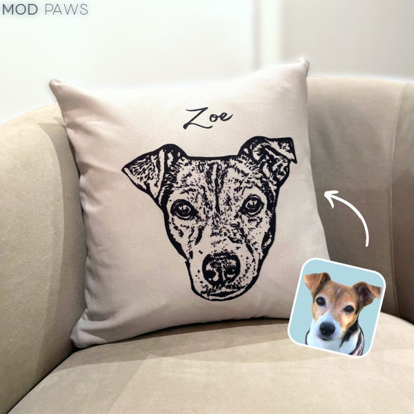 Custom Pet Pillow Using Pet Photo + Name Custom Dog Pillow Personalized Dog Pillows Cases Dog Picture Pillow Pet Picture Pillow Dog Dad Gift
