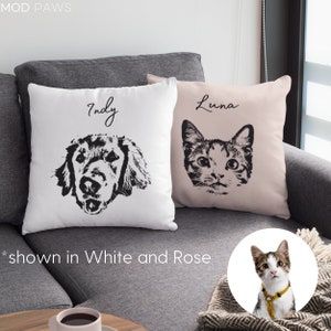 Custom Pet Pillow Using Pet Photo Name Custom Cat Pillow Personalized Cat Pillows Cases Cat Picture Pillow Pet Picture Pillow image 3