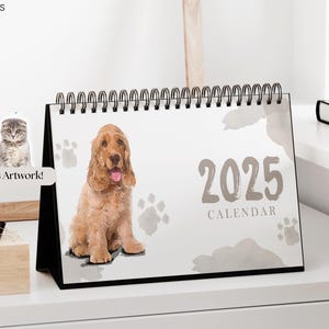 Custom Pet Desk Calendar Using Your Pet Photo Personalized Dog & Cat Planner Custom Calendar 2025 Making Your Own Calendar Printing Desktop
