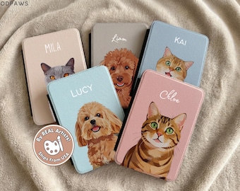 Custom Pet Kindle Case for Colorsoft Paperwhite (7") Pet Photo + Name Personalized Dog Cat Case
