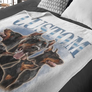 Custom Pet Blanket Using Pet Photo Name Custom Dog Blanket Personalized Dog Blankets Cat Picture Blanket Pet Photo Blanket Dog Dad Gift zdjęcie 4