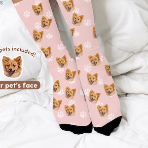 Custom Dog Photo Socks Personalized Pet Socks Custom Cat Socks Custom Dog Socks Fathers Day Gifts Cat Dad Gift Dog Dad Gifts Dog Face Socks