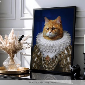 Custom Royal Pet Portraits Using Pet Photo Personalized Digital Dog Cat Pet Custom Pet Art Personalized King or Queen Pet Art Royalty image 3