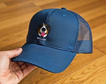 Custom EMBROIDERED Dog Hat Using Pet Photo Personalized Dog Hat Custom Cat Hat Custom Pet Cap Dog Hat Custom Dog Baseball Cap Dog Dad Gifts
