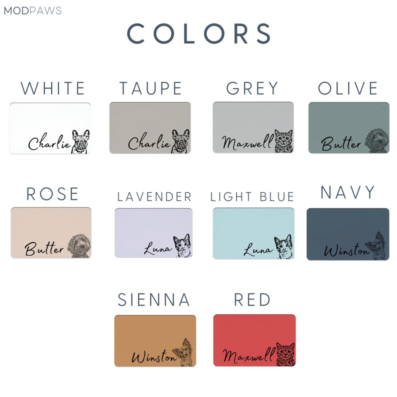 Personalized Dog Mats Using Pet Photo Name Personalized Dog Etsy