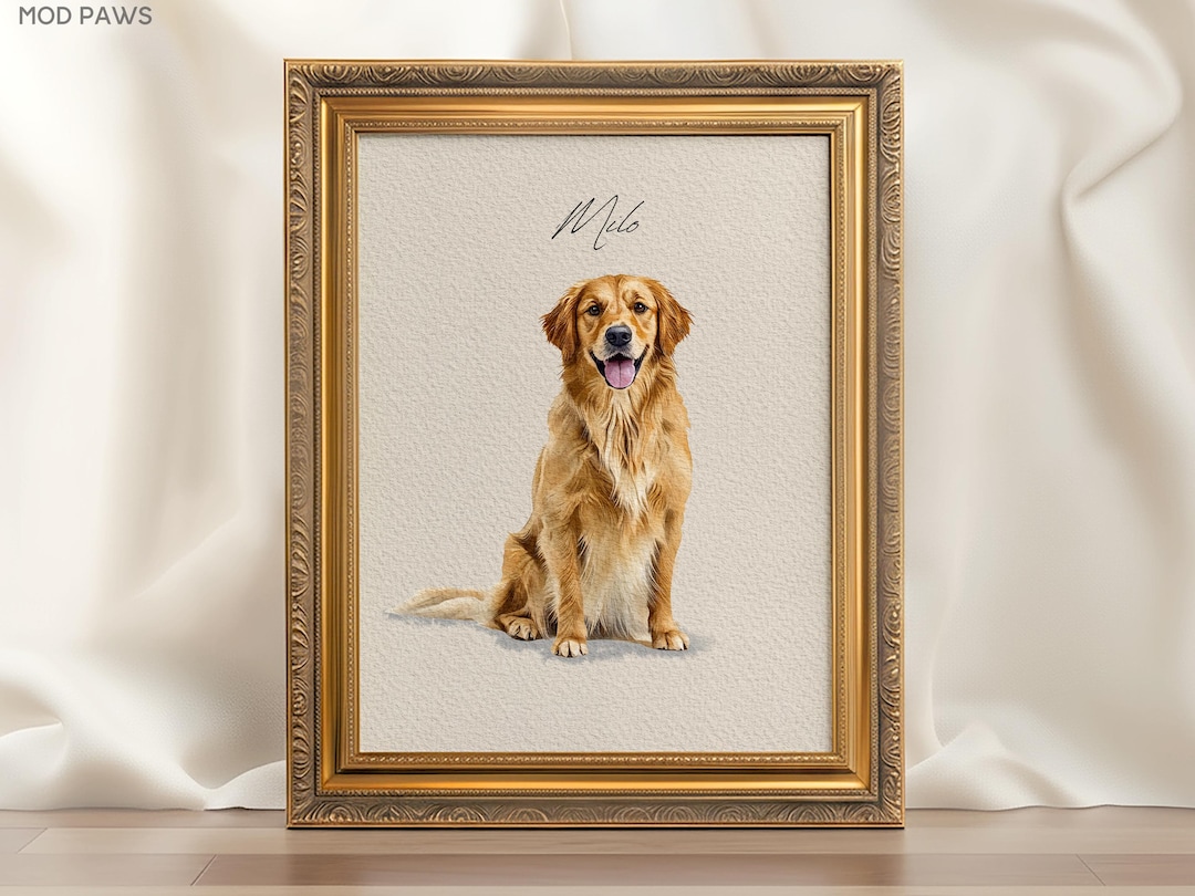 Custom Pet Portrait From Photo Custom Watercolor Dog Portraits ...