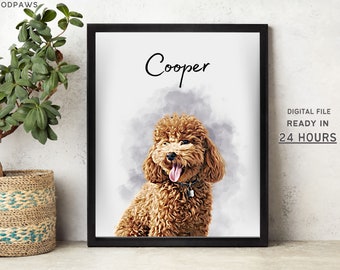 Custom Pet Portraits Using Pet Photo Personalized Digital Dog Portraits Cat Portraits Custom Dog Portraits Custom Pet Art Pet Drawing