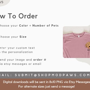 Custom EMBROIDERED Pet Shirt Pet Photo Name Custom Dog Shirt Personalized Dog Shirt Custom Dog T Shirts Custom Cat Shirt T-Shirts image 8