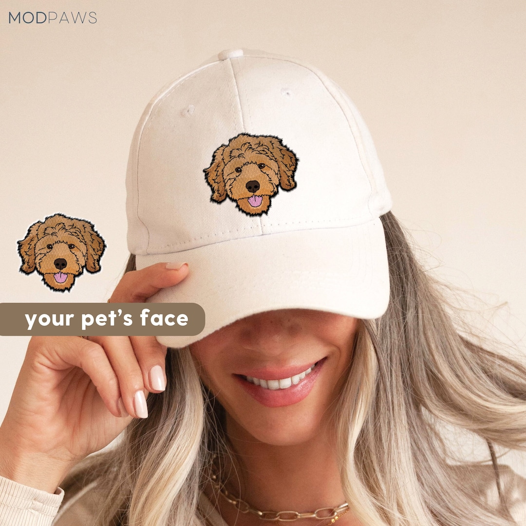 Custom EMBROIDERED Pet Hat Using Pet Photo Personalized Dog Hat Custom