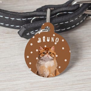 Custom Cat Tags Using Pet Photo + Name Pet ID Tags Name Dog Tag Pet ID Tags Personalized Dog Tags Cat ID Tags Dog Tags for Collars Cat Tag