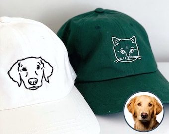 Custom EMBROIDERED Pet Hat Using Pet Photo Personalized Dog Hat Custom Cat Hat Custom Pet Cap Dog Hat Custom Dog Baseball Cap Dog Mom Hat