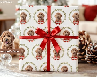 Custom Wrapping Paper Using Pet Photo Personalized Dog Christmas Wrapping Paper Cat Gift Wrapping Pet Gift Wrap Birthday Wrapping Paper