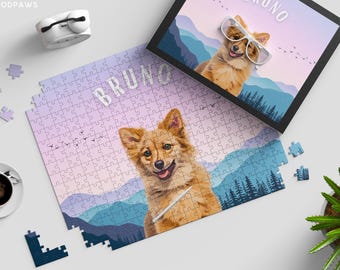Rompecabezas de mascotas personalizados con la foto de tu mascota. Rompecabezas de perros. El mejor rompecabezas de gatos. Rompecabezas de mascotas personalizado. Retrato de mascota personalizado. Rompecabezas DIY.