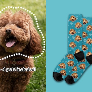 Customized Dog Photo Personalized Pet Socks Custom Dog Socks Custom Cat Socks Fathers Day Gifts Cat Mom Gift Dog Mom Gifts Dog Face Sock