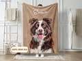 Custom Pet Blanket Using Pet Photo + Name Custom Dog Portrait Blanket Personalized Dog Blankets Cat Picture Blanket Pet Photo Dog Dad Gift