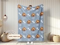 Custom Pet Blanket Using Pet Photo + Name Custom Dog Blanket Personalized Dog Blankets Cat Picture Blanket Pet Photo Blanket Dog Dad Gift