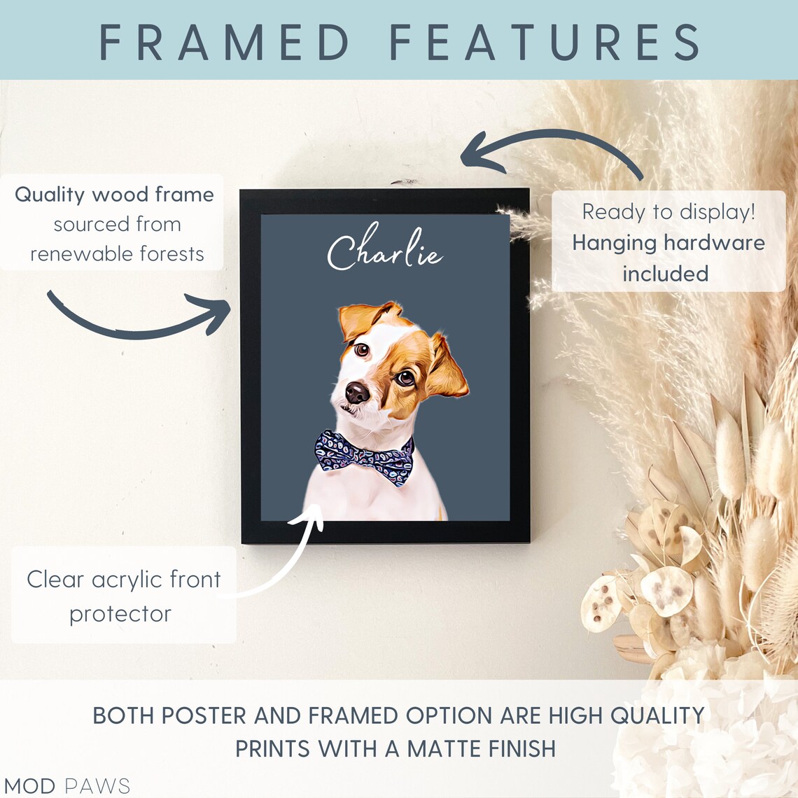 Custom Pet Portraits Using Pet Photo Personalized Digital Dog Etsy