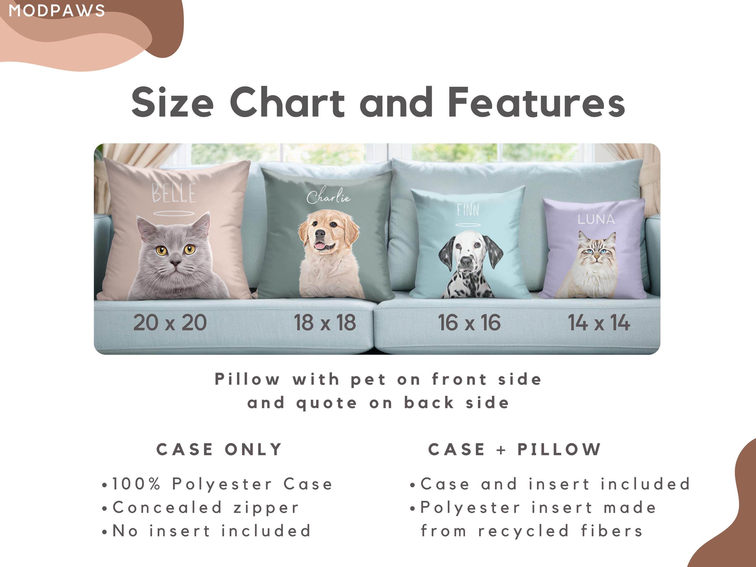 Custom Dog Memorial Pillow Using Pet Photo + Name Custom Cat Pet Pillow ...
