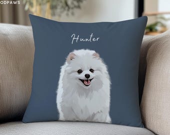 Custom Pet Pillow Using Pet Photo Name Custom Cat Dog Pillow