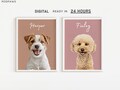 Custom Pet Portraits Using Pet Photo Personalized Digital Dog Portraits Cat Portraits Custom Dog Portraits Custom Pet Art Pet Drawing