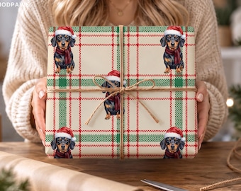 Personalisierte Geschenkpapier-Hülle mit Hundefoto, individuell gestaltet für Weihnachten, Katzen und als Geburtstagsgeschenk.
