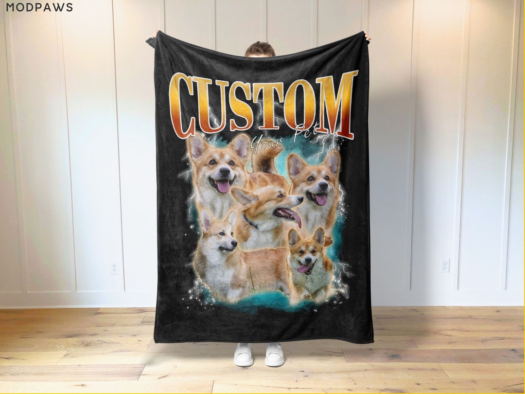 Custom Pet Blanket Using Pet Photo + Name Custom Dog Blanket ...