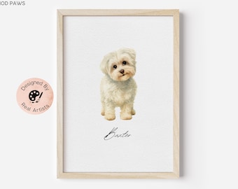 Custom Watercolor Dog Portraits Using Pet Photo Personalized Dog Painting Cat Portraits Pet Memorial Gifts Custom Pet Memorial Art Pet Gift