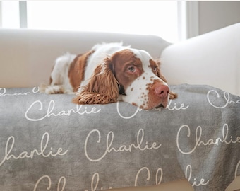 Aangepaste huisdierdeken met huisdiernaam Gepersonaliseerde hondendeken Hondendekens aanpassen Kat fotodeken Huisdier fotodeken voor hond Vader cadeau moeder