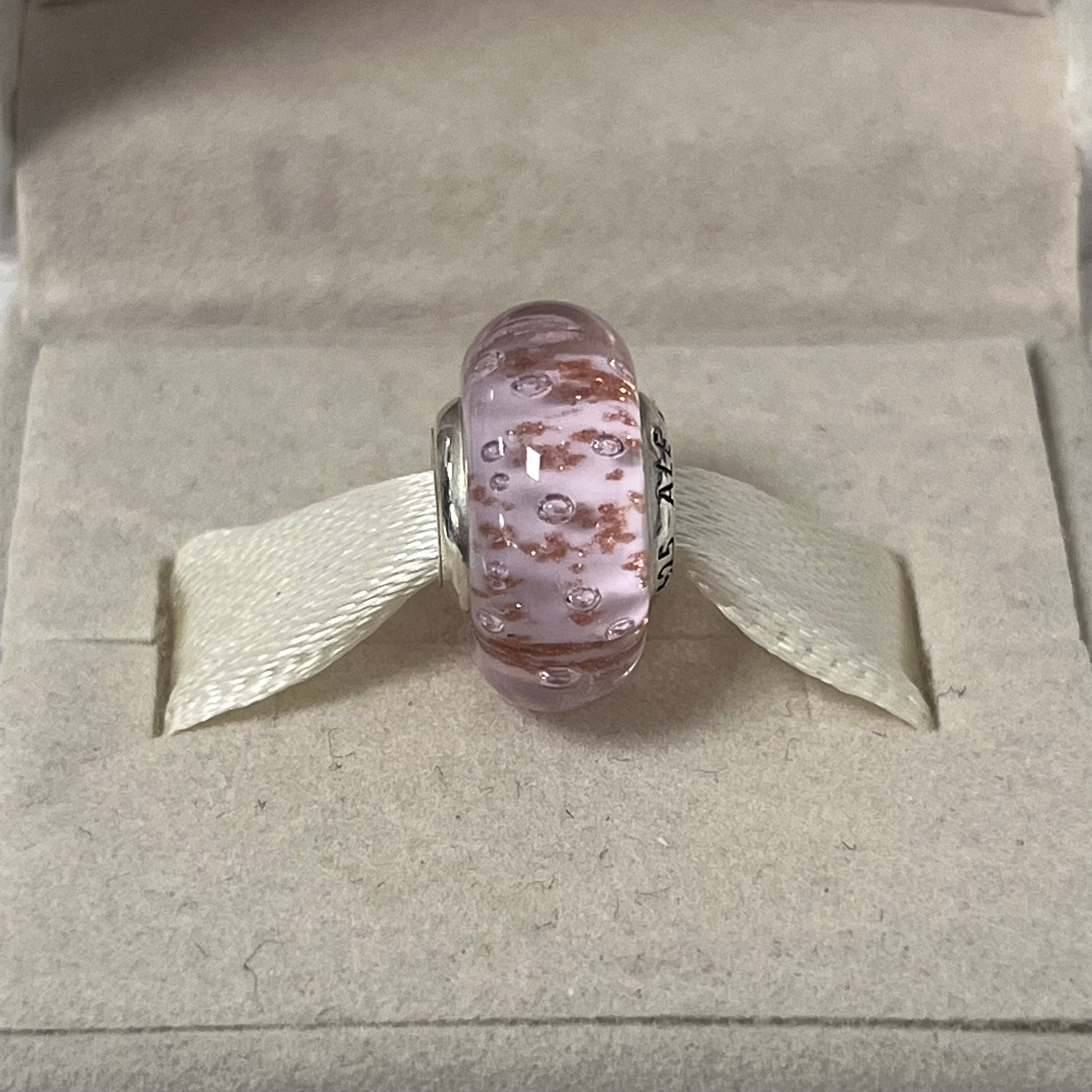 Pandora Faceted Pink Murano Glass Charm 781650