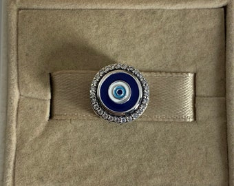 Pandora Evil Eye Double Sided Bead Charm Button Eye of Protection S925 Sterling Silver Jewelry for Bracelet Mixed Enamel, with Gift Box