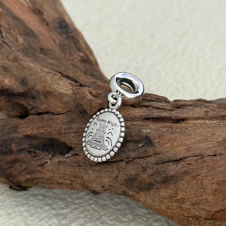 Colgante exclusivo de Riviera Maya, joyería de plata de ley S925, colgante para pulsera, colgante para collar, artesanía de esmalte. imagen 4