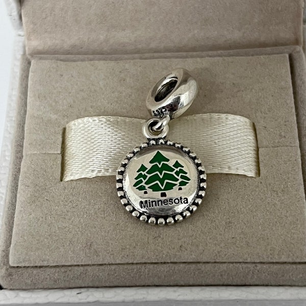 Pandora Minnesota Red Pine Dangle Charm, reishanger, S925 sterling zilveren sieraden voor armband voor ketting gemengd email met geschenkdoos