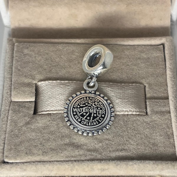 Pandora New Orleans Water Meter Manhole Cover Dangle Charm Pendant S925 Silver Jewelry for Bracelet for Necklace Mixed Enamel with Gift Box