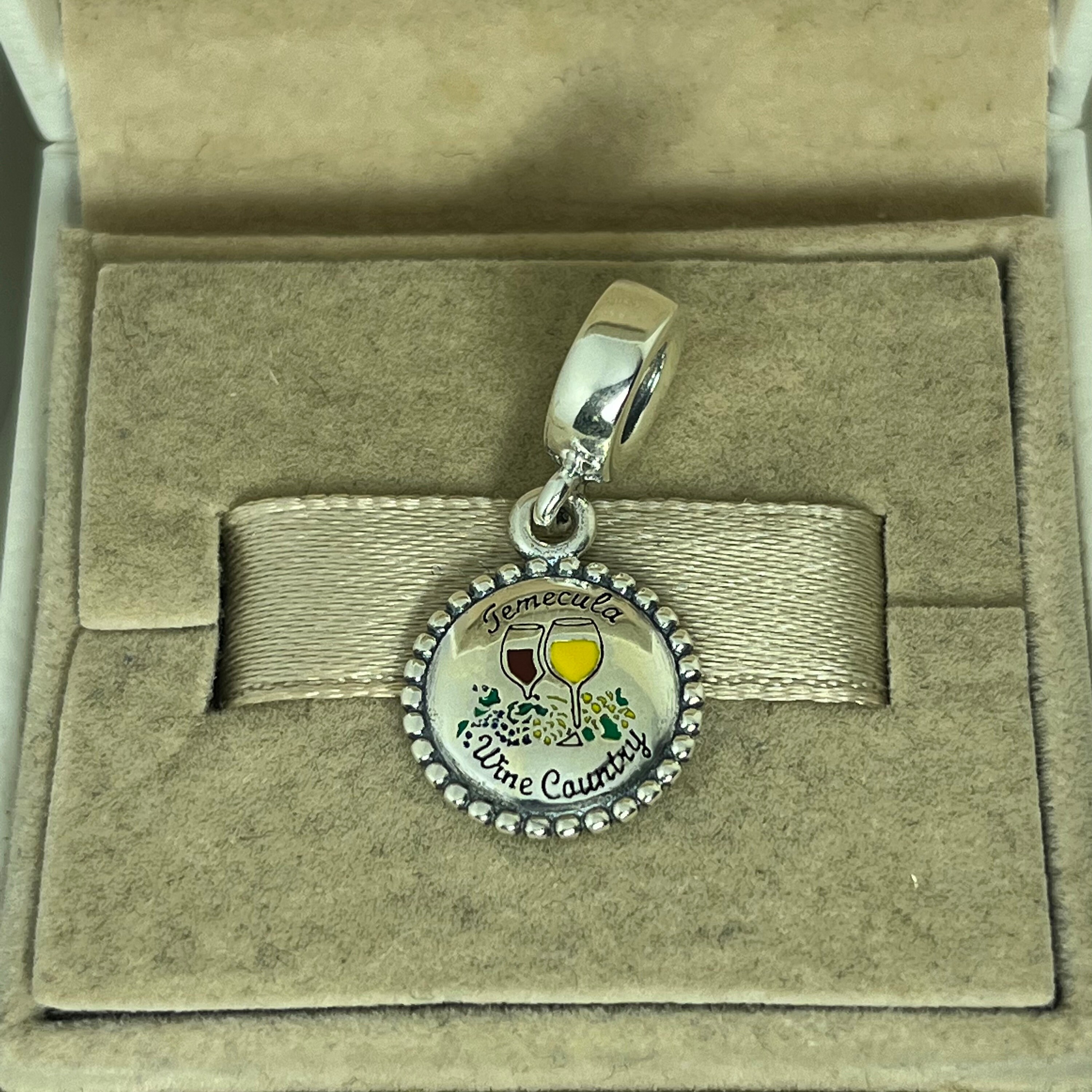 Pandora Temecula Wine Country Dangle Charm Travel Pendant S925 Sterling Silver Jewelry for Bracelet for Necklace Mixed Enamel with Gift Box