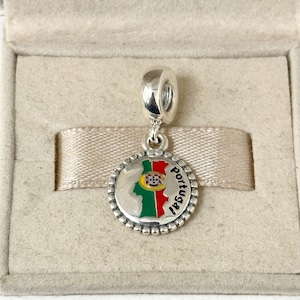 Pandora Portugal Vlag Kaart Dangle Charm Travel Hanger S925 Zilveren Sieraden voor Armband Voor Ketting Gemengd Emaille met Geschenkdoos