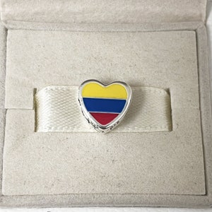 Pandora Colombia flag I Love Colombia Bead Charm S925 Sterling Silver Travel Jewelry for Bracelet for Necklace Mixed Enamel with Gift Box