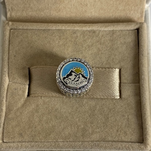 Pandora California Exclusive Bead Charm Button Travel S925 Sterling Silver Jewelry for Bracelet Mixed Enamel, with Gift Box