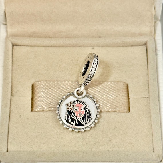 Pandora Princess Moana Double Sided Floral S925 Silver Dangle