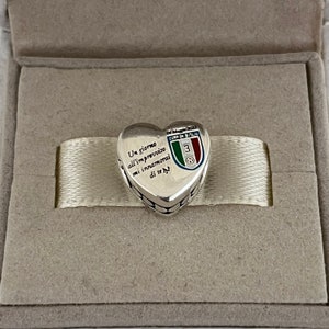 Pandora Napoli Heart Charm, I Love Naples, Campania, Italy Bracelet Charm, S925 Silver Jewelry for Bracelet Mixed Enamel with Gift Box