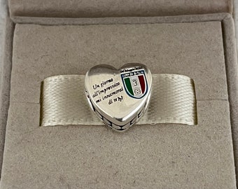 Pandora Napoli Herz Charm, ich liebe Neapel, Kampanien, Italien Armband Charm, S925 Silber Schmuck für Armband Mixed Emaille mit Geschenkbox
