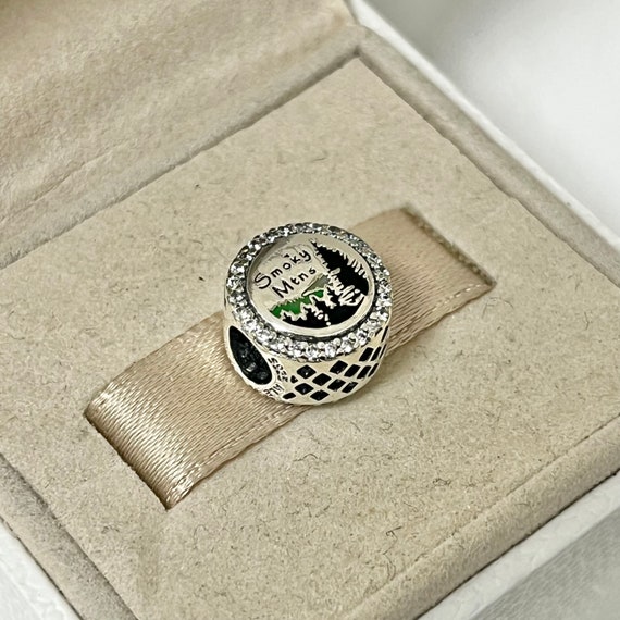 Pandora Smoky Mountains Pigeon Forge TN Tree Bead Exclusive Charm S925 Silver Jewelry for Bracelet for Necklace Mixed Enamel With Gift Box Etsy