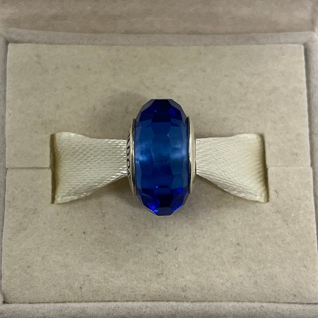 Pandora Murano Glass Bead Charm Fascinating Blue S925 Silver Jewelry ...