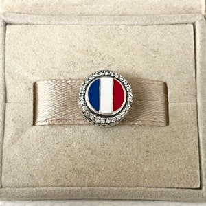 Pandora France Flag exclusive Charm S925 Silver Jewelry for Bracelet for Necklace Mixed Enamel with Gift Box