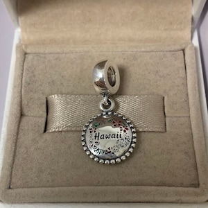 Pandora Hawaii Exclusive Dangle Charm Pendant，S925 Sterling Silver Jewelry，Dangle Charm for Bracelet，Pendant for Necklace，enamel crafts