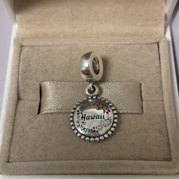 Pendentif exclusif Pandora Hawaii, bijoux en argent sterling S925, breloque pour bracelet, pendentif pour collier, artisanat d'émail