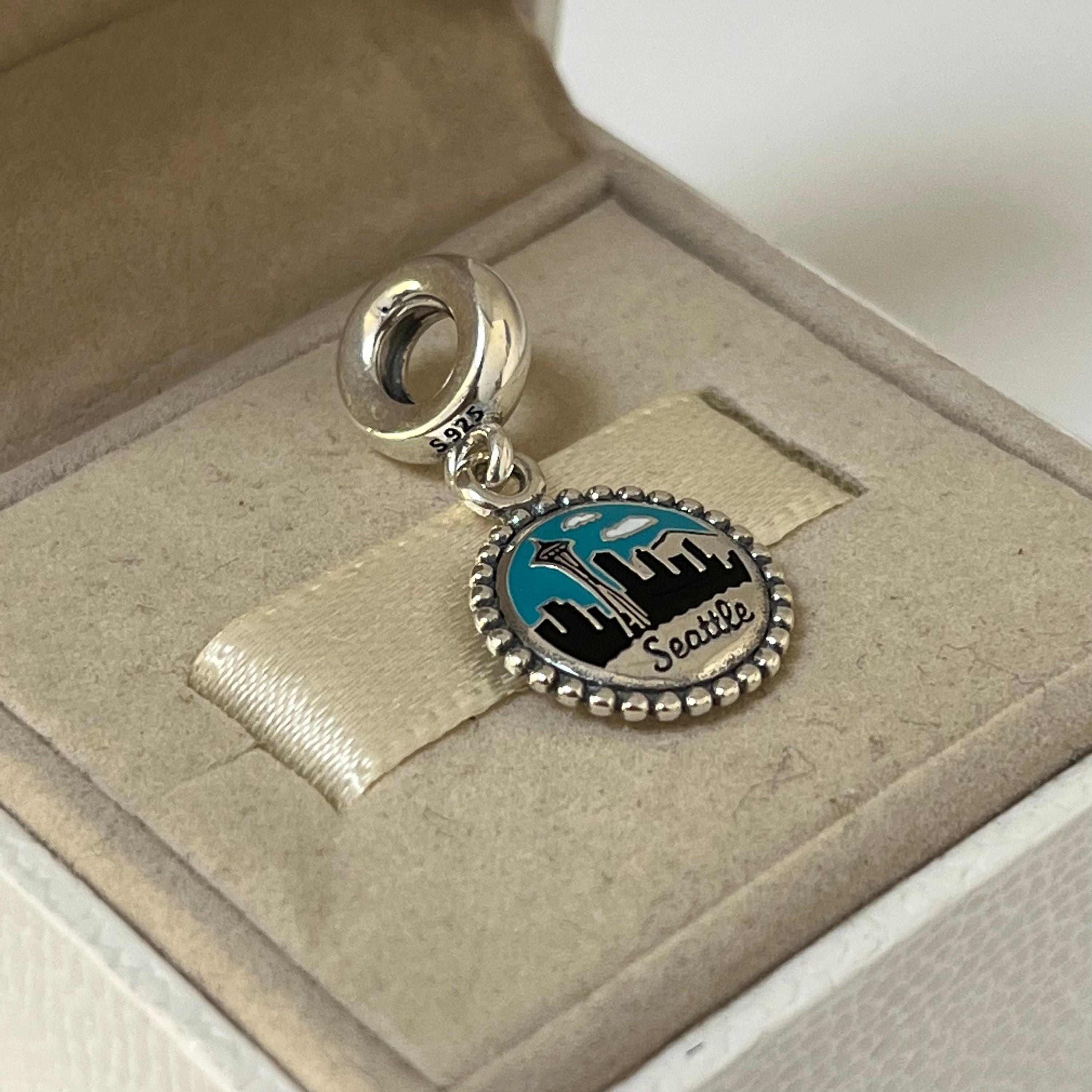 Pandora Seattle Space Needle Olympic Mountains Dangle Charm