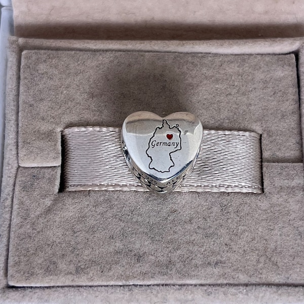 Pandora Germany map Heart Bead Charm LOVE Berlin S925 Sterling Silver Jewelry for Bracelet for Necklace Mixed Enamel with Gift Box