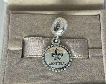 Pandora Quebec, Canada Montreal Dangle Charm Pendant S925 Sterling Silver Jewelry for Bracelet for Necklace Mixed Enamel with Gift Box