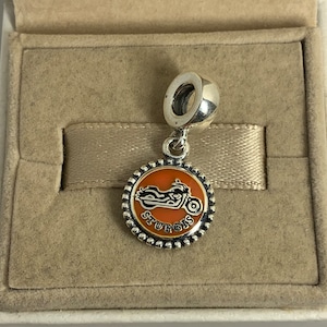 Pandora Sturgis Motorcycle Exclusive Dangle Charm Pendant S925 Sterling Silver Jewelry for Bracelet for Necklace enamel crafts with Gift Box